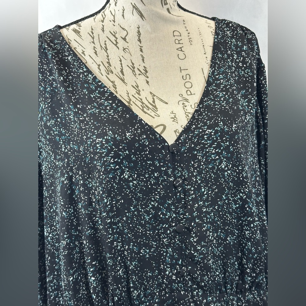 Lane Bryant Black and Blue Midi Dress - Picture 11 of 13
